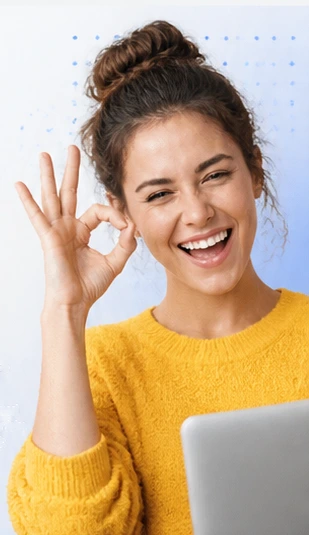 Conseillère virtuelle QUARTZ'EO souriante